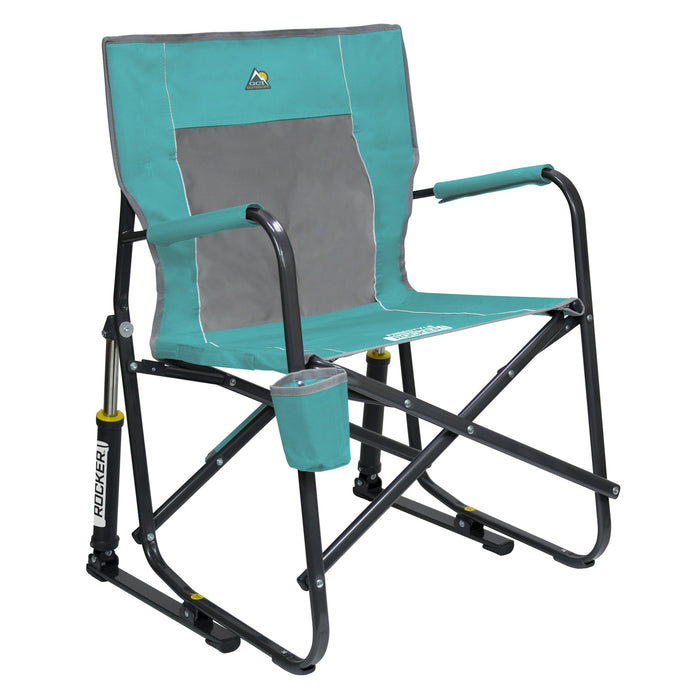 GCI Outdoor Freestyle Rocker Foldable Rocking Camp Chair, Seafoam - new
