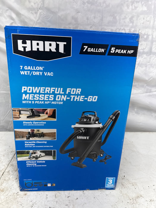 HART 7 Gallon 5 Peak HP Poly Wet/Dry Vacuum, VOC708PF 3701 - new