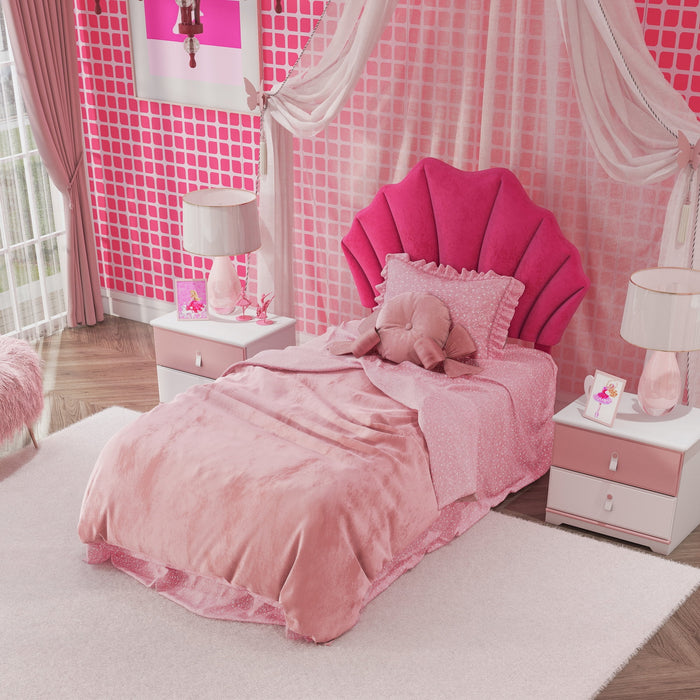 Elina Upholstered Twin Headboard, Pink, by Hillsdale Living Essentials - new