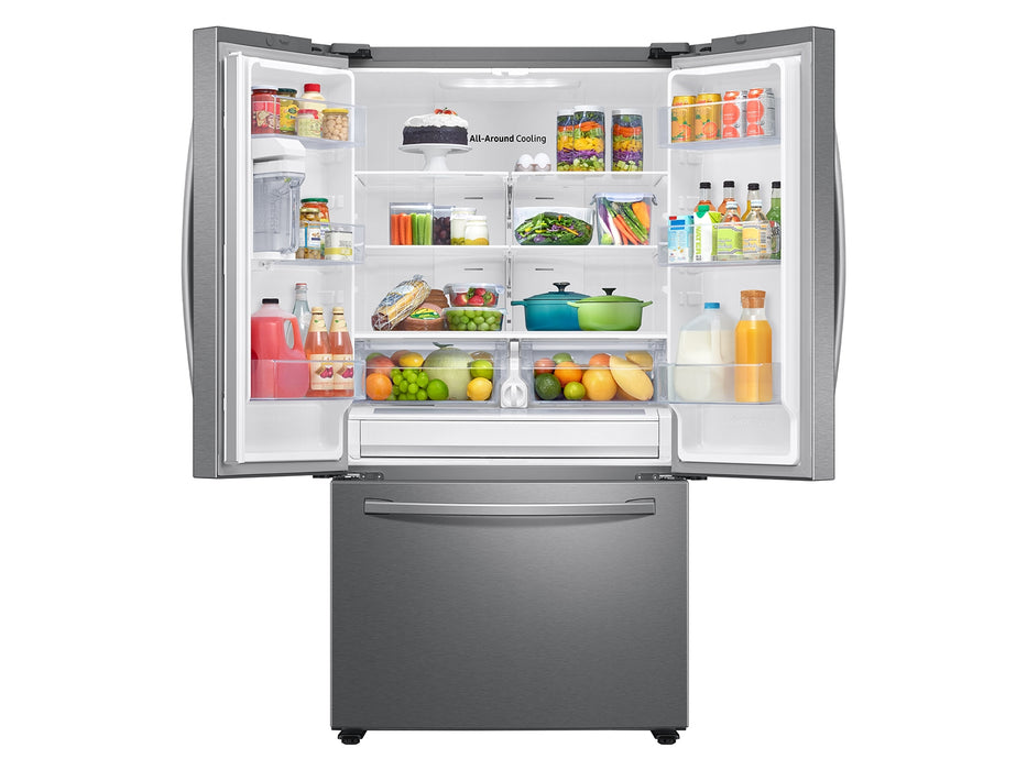 28 cu. ft. Large Capacity 3-Door French Door Refrigerator with AutoFill Water Pitcher in Stainless Steel - display_model