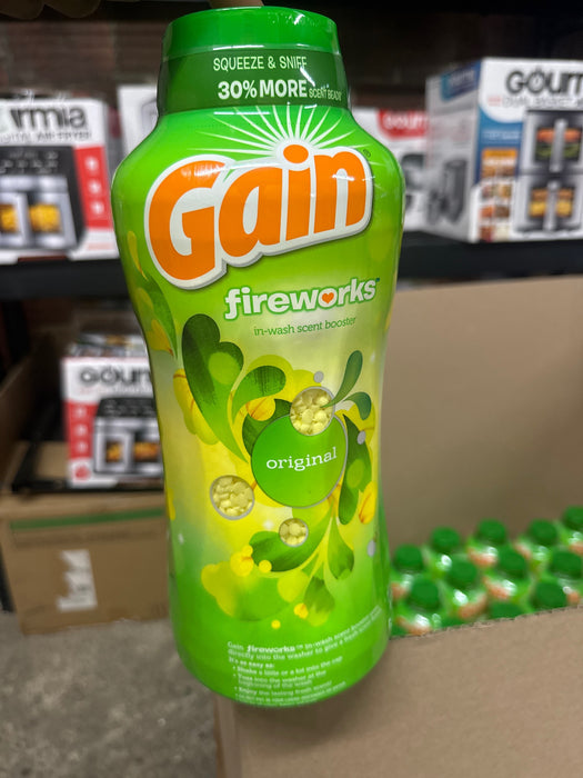 Gain Fireworks In-Wash Scent Booster Laundry Beads, Original Scent, 24 oz - open_box