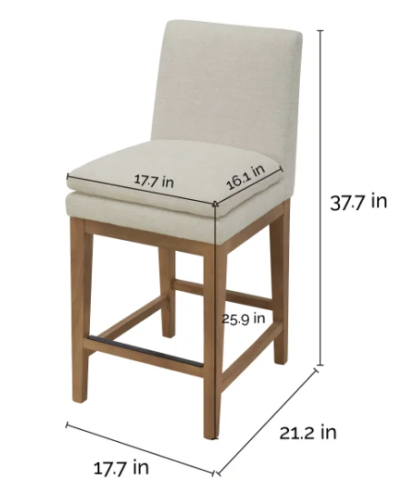 Rylee Fabric Counter Stool, 4-pack - new