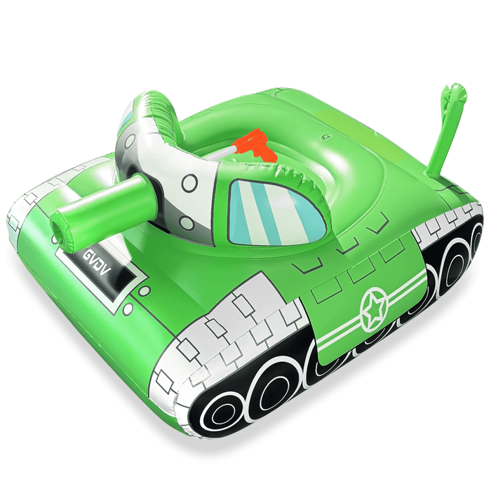 GVDV Inflatable Tank Pool Float for Adults & Kids, 61" x 44" Ride-On Float with Water Squirt Guns, Ideal for Summer Beach & Pool Party Water Battle Games - new
