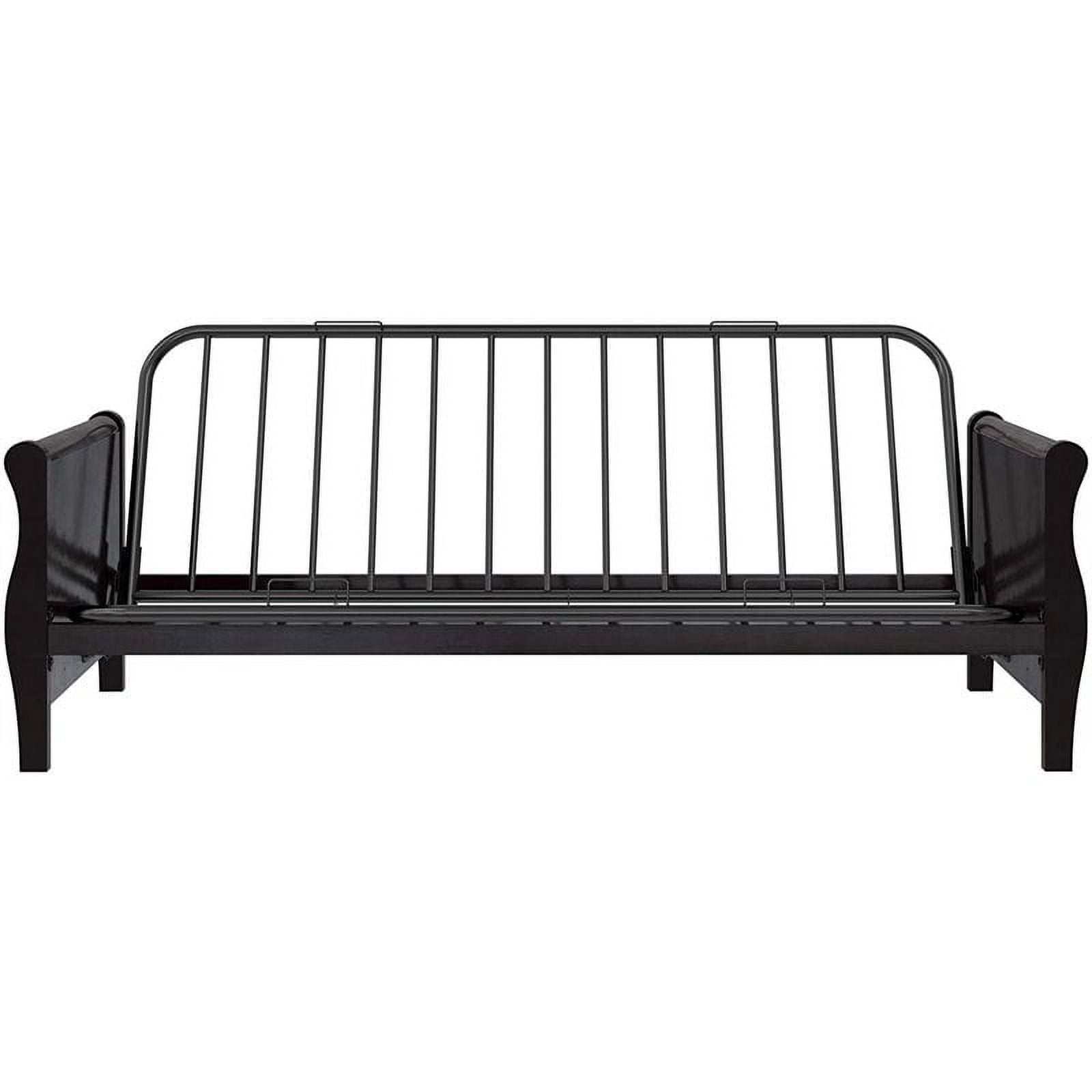 DHP Wood Arm Futon with Espresso Wood Finish - open_box