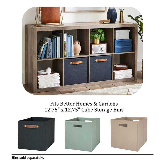 Better Homes & Gardens 8-Cube Storage Organizer, Rustic Gray - new