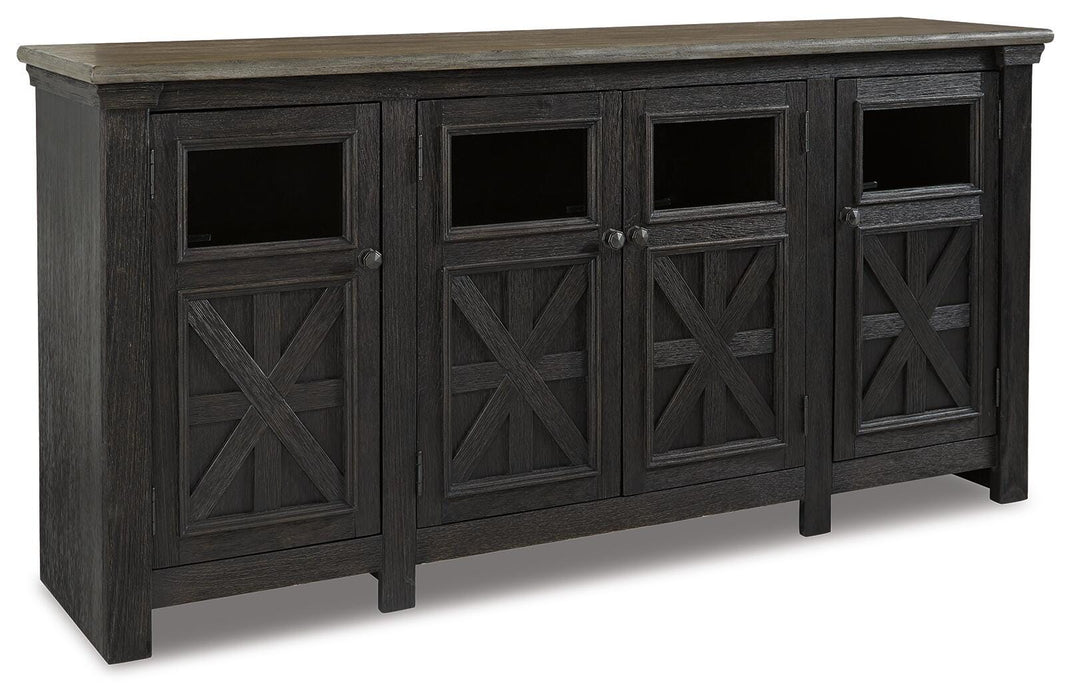 Tyler Creek Black/Gray Extra Large TV Stand