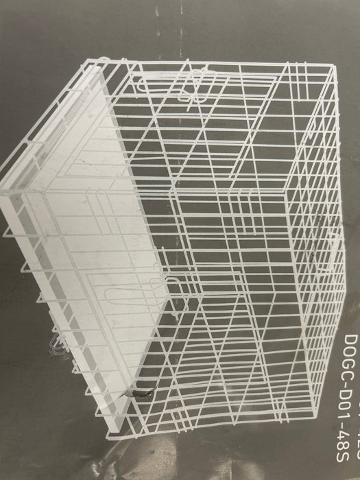 Vibrant Life Wire Dog Crate, Double-Door, Divider and Leak-Proof Tray, Metal, Foldable, Durable, Black, 36" - new