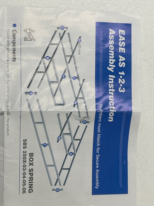 ULIESC 7 Inch Full Size Box Spring, Full Box Spring Only, Metal Box Spring Full with Fabric Cover, Sturdy Mattress Foundation, Noise Free, Non-Slip, Easy Assembly - new