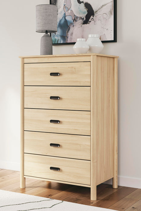 Cabinella Tan Five Drawer Chest
