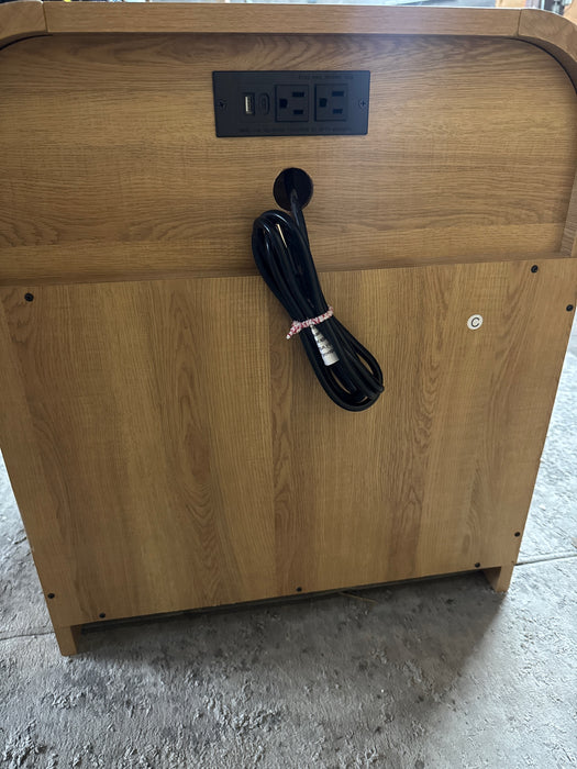 Better Homes & Gardens Juliet Nightstand with USB, Light Honey Finish - new