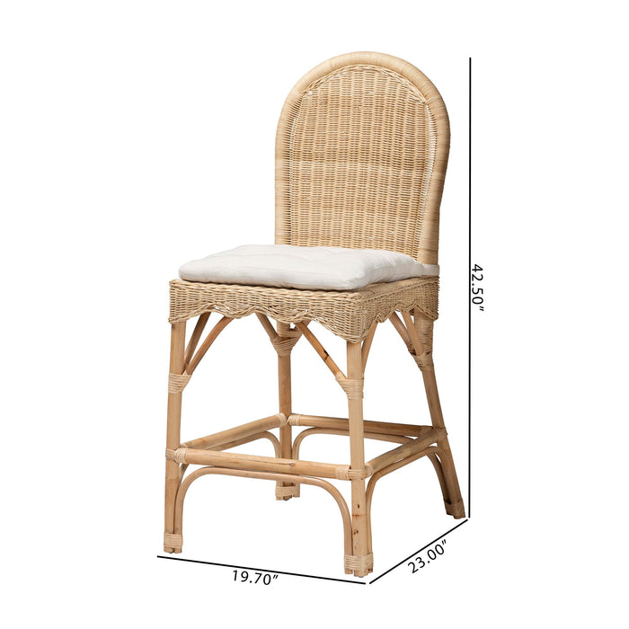 bali & pari Bilu Boho Counter Stool, 2-Piece, Natural - open_box