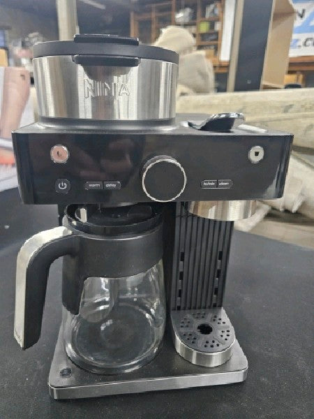 Ninja - Espresso & Coffee Barista System, Single Serve & Nespresso, with 12-Cup Carafe, 4 Styles with Ristretto - Black - use_like_new