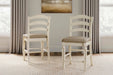 Realyn Chipped White Upholstered Barstool (Priced Per Item, Must Order 2, 4, 6, or 8)