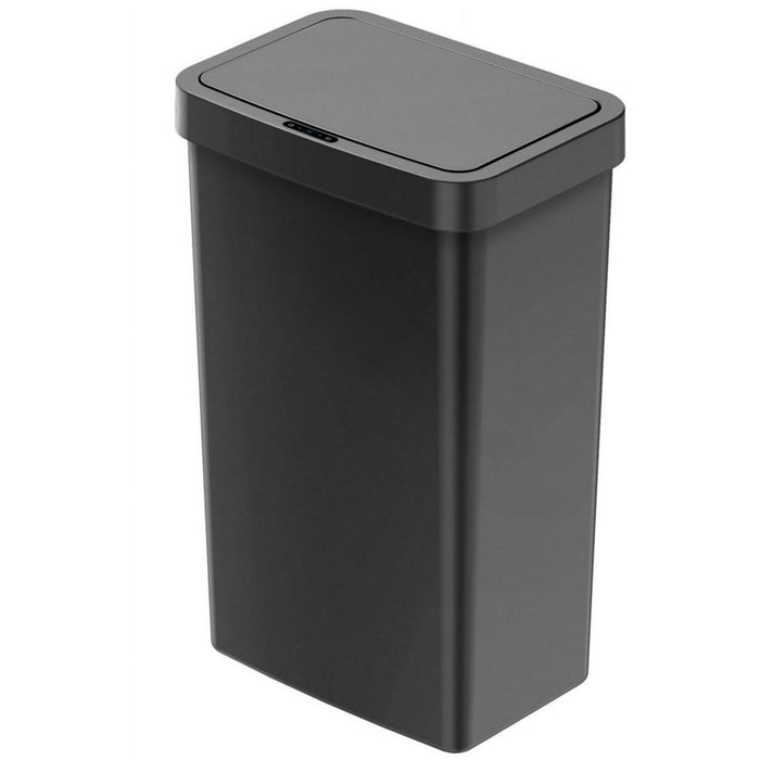 Mainstays 13.2 Gallon Plastic Kitchen Motion Sensor Trash Can, Black - new
