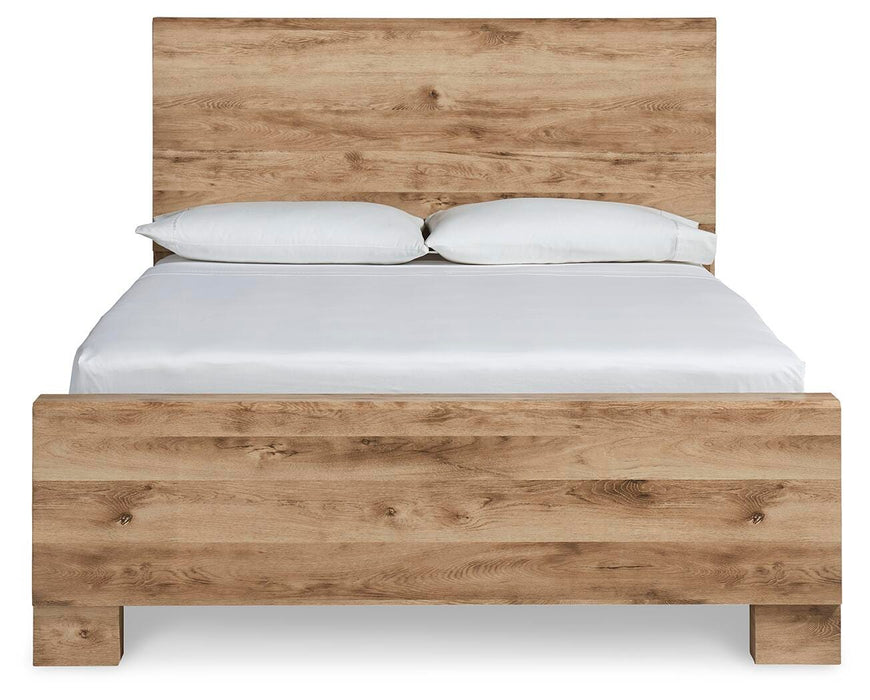 Hyanna Tan Brown Hyanna Queen Panel Bed