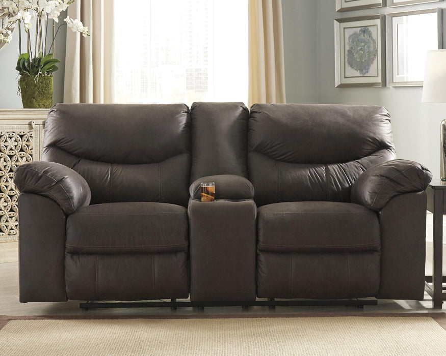 Boxberg Teak DBL Rec Loveseat w/Console