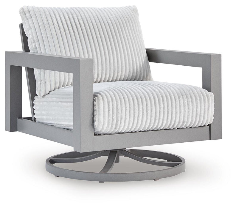 Moonlight View Gray Swivel Chair w/Cushion