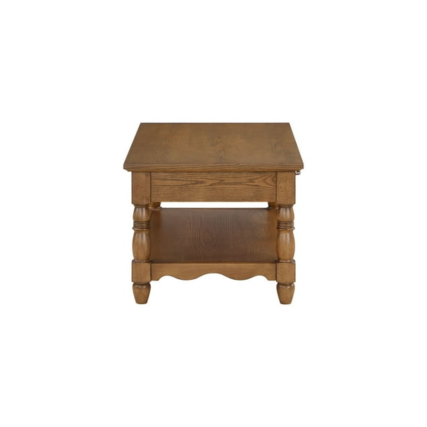 The Pioneer Woman Helen Coffee Table Made With Solid Wood Frame, Heirloom Brown - new