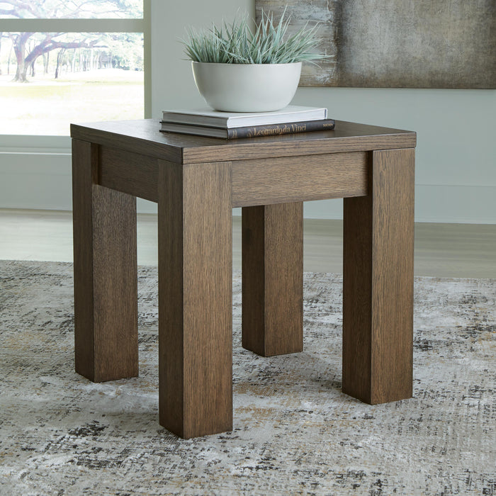 Rosswain Warm Brown Square End Table