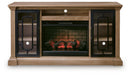 Wittenmyer Natural/Black Wittenmyer 72" TV Stand with Electric Fireplace