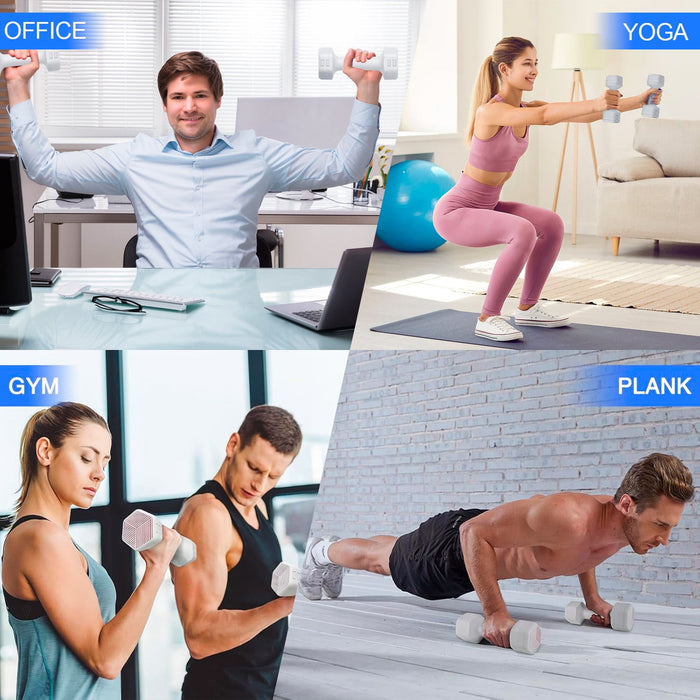 Winfita 4 in 1 Adjustable Dumbbells Hand Weights Set: 5 lb Dumbbells Set of 2 Each 2lb 3lb 4lb 5lb Free Weights Fast Adjust Weight Dumbbells Set for Women Men Home Gym Exercise Training - open_box