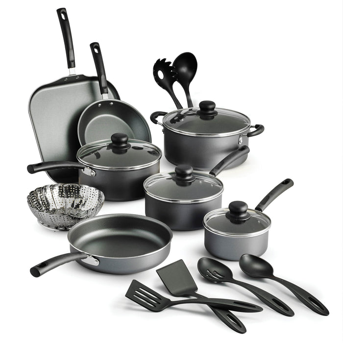 Tramontina Primaware 18 Piece Non-stick Cookware Set, Steel Gray - new