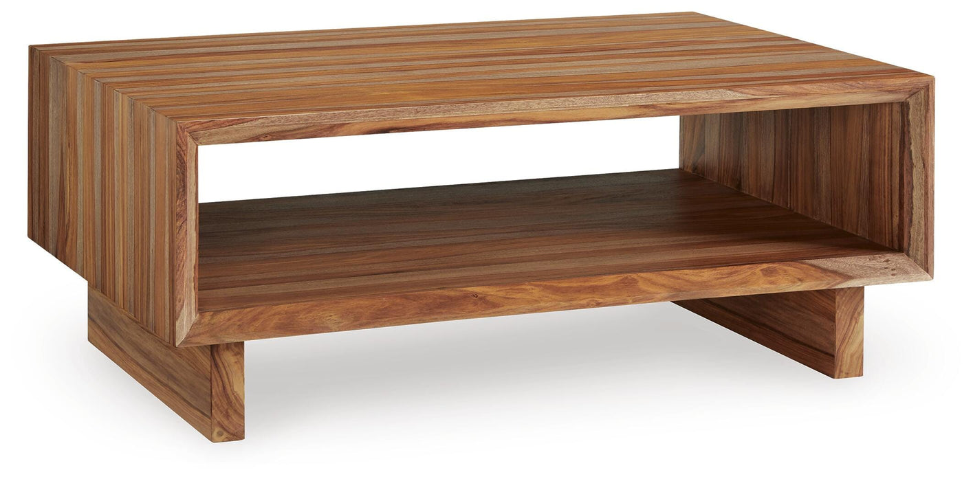 Dressonni Brown Rectangular Cocktail Table