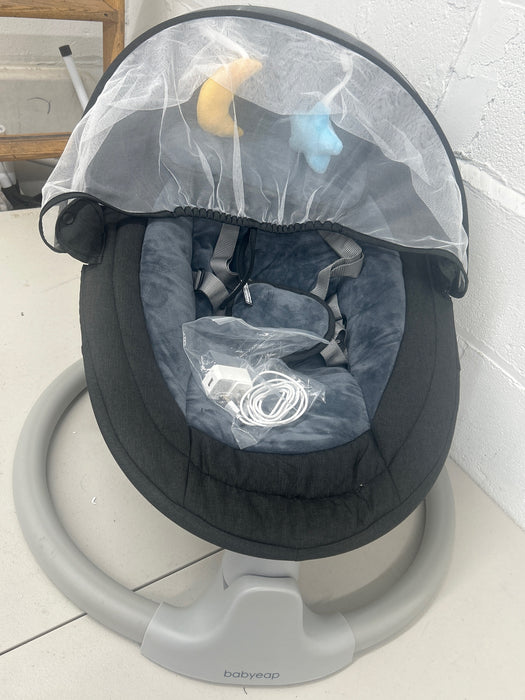 Babyeap Baby Swing for Infants - APP Remote Bluetooth Control, 5 Speed Settings, 10 Lullabies, Gray - new