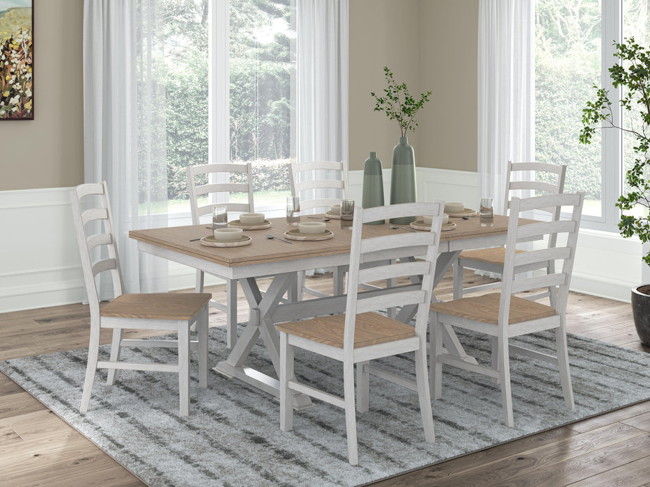 Westlinport Antique White/Natural Dining Collection