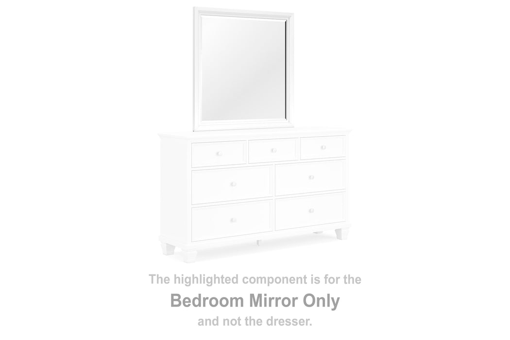 Fortman White Bedroom Mirror