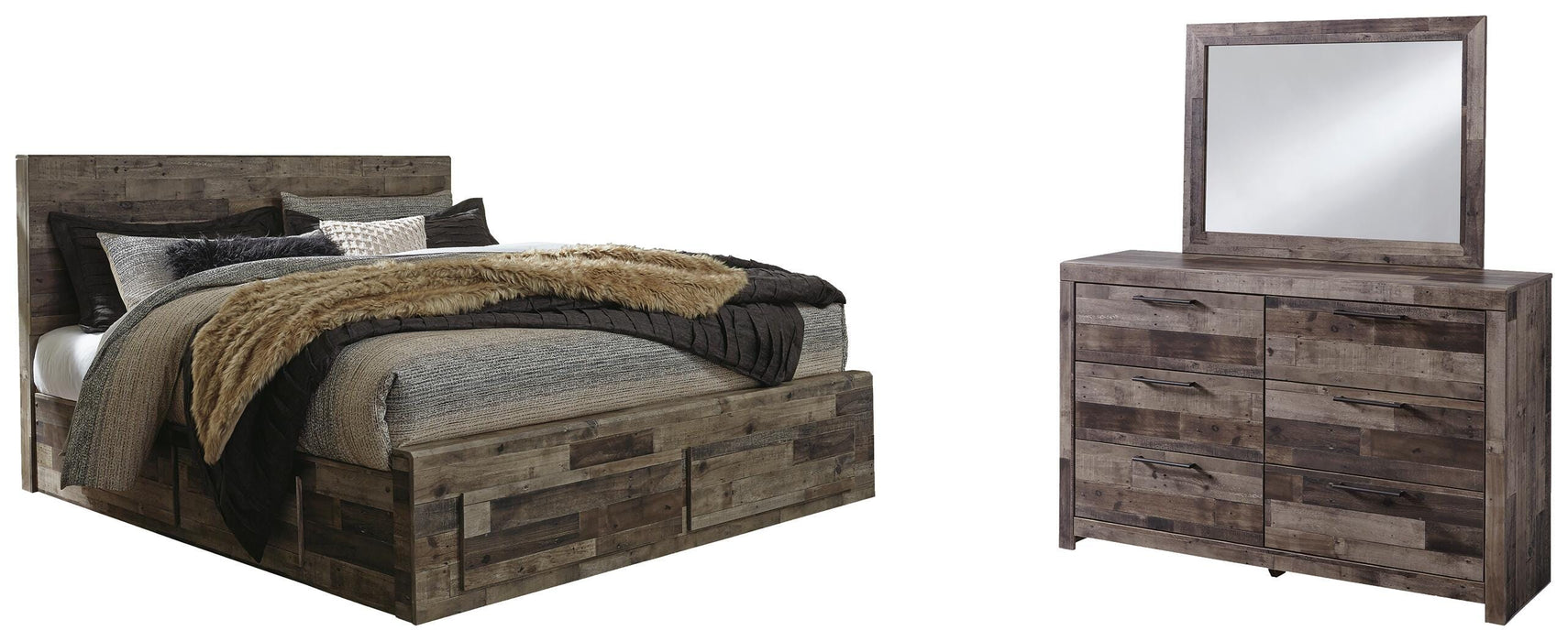Derekson Multi Gray Bedroom Collection