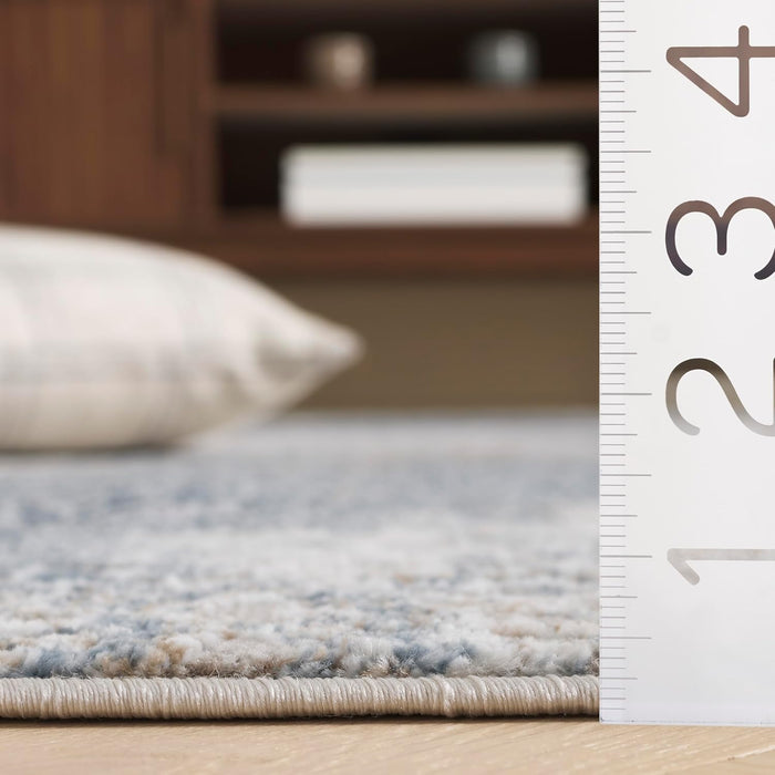 Safavieh Parker Collection Runner Rug - 2' x 8', Blue & Taupe, Non-Shedding & Easy Care, Ideal for High Traffic Areas in Living Room, Bedroom, Dining (PRK116M-28) - use_like_new