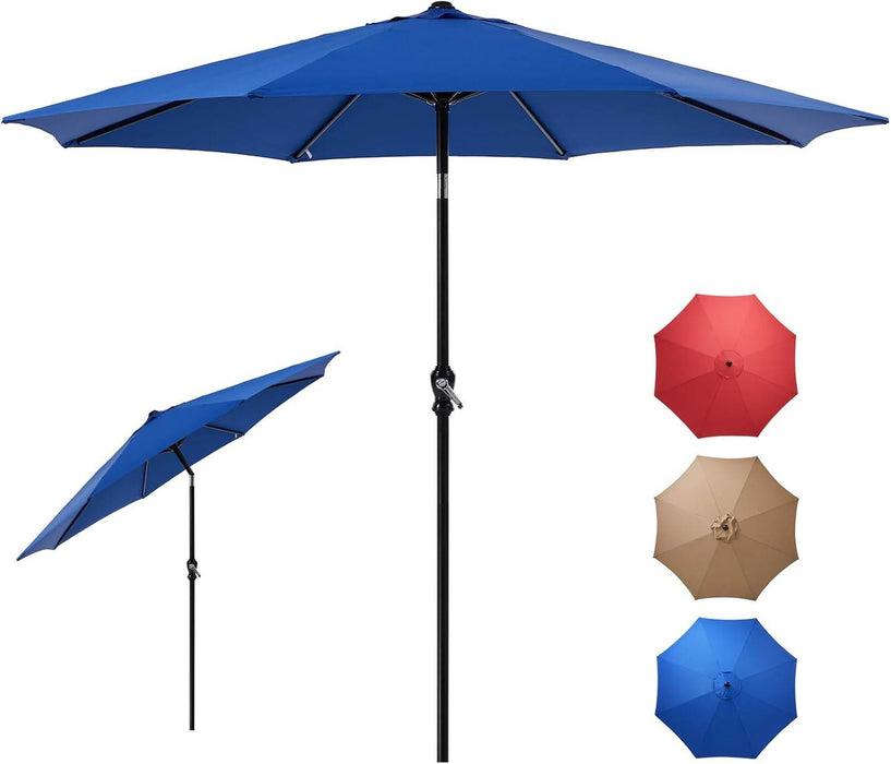 Jeco UB94  Aluminum Patio Market Umbrella Tilt with Crank, Fabric & Bronze Pole.Size 10ft" - new