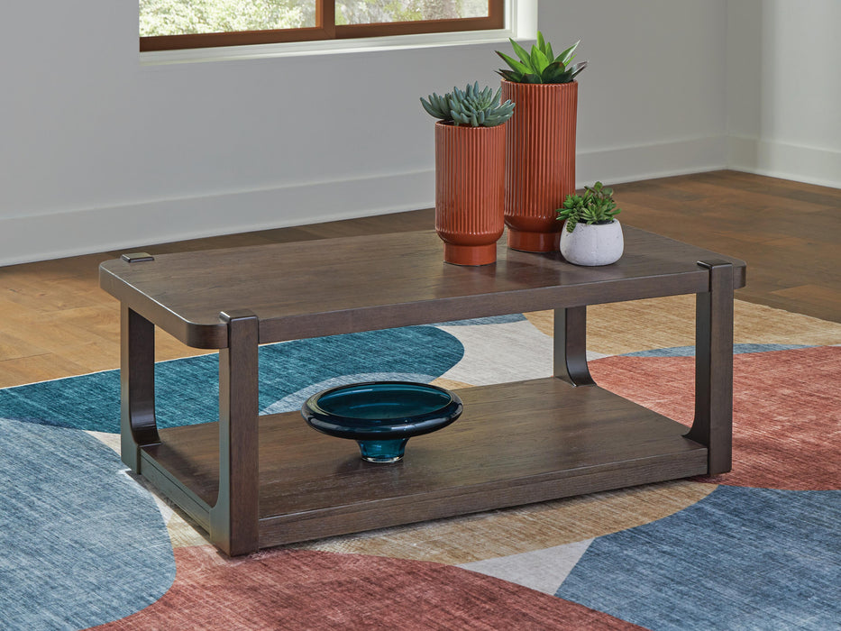 Breckington Dark Brown Rectangular Cocktail Table