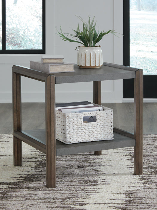 Kallenny Brown/Gray Rectangular End Table