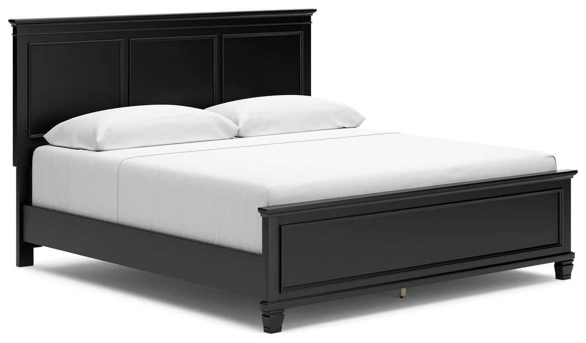 Lanolee Black Lanolee King Panel Bed