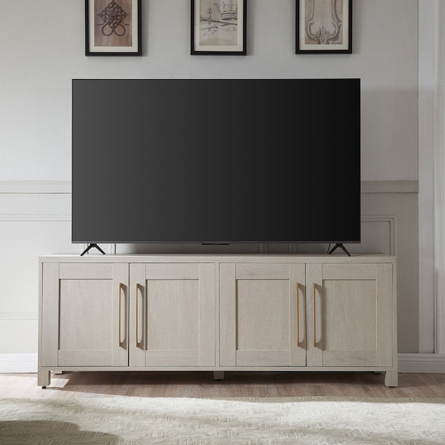 Hailey Home Chabot Transitional Alder White 68-in W TV stand ( Accommodates TVs more than 70-in ) - new
