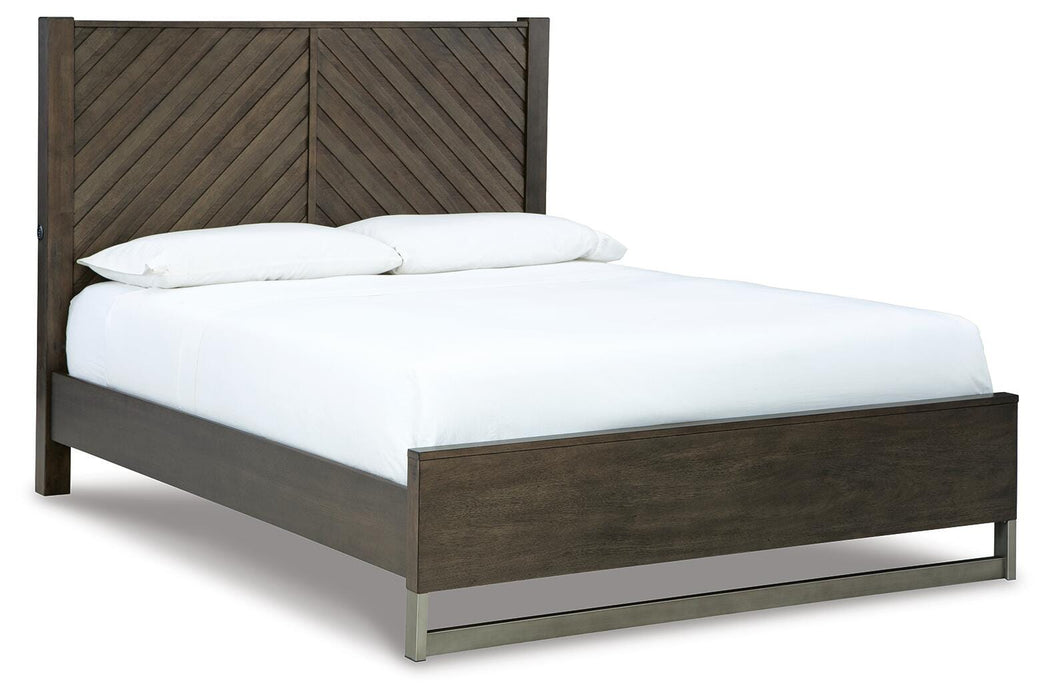 Arkenton Grayish Brown Arkenton Queen Panel Bed