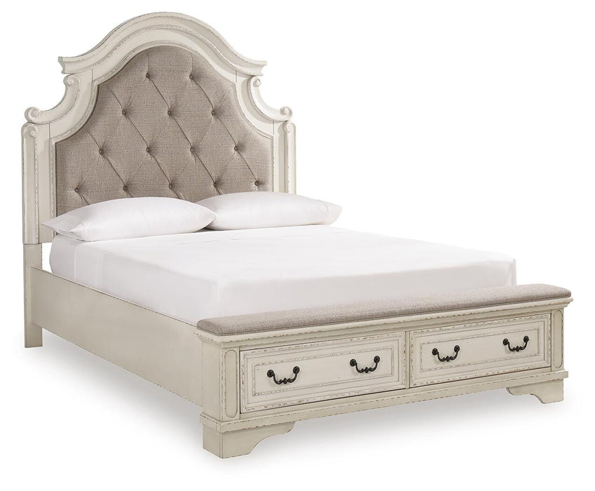 Realyn Two-tone Realyn Queen Upholstered Storage Bed - Brand New