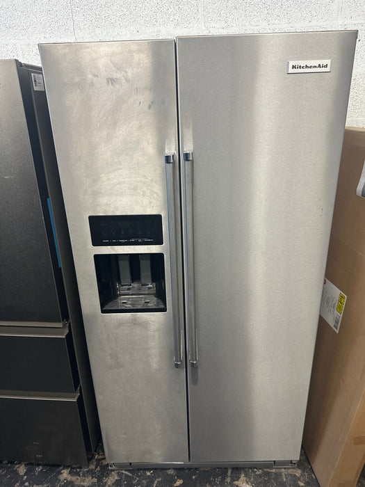 KitchenAid - 22.6 Cu. Ft. Side-by-Side Counter-Depth Refrigerator - Stainless Steel - display_model