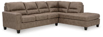 Navi Fossil Navi 2-Piece Sectional Chaise Sleeper Sofa
