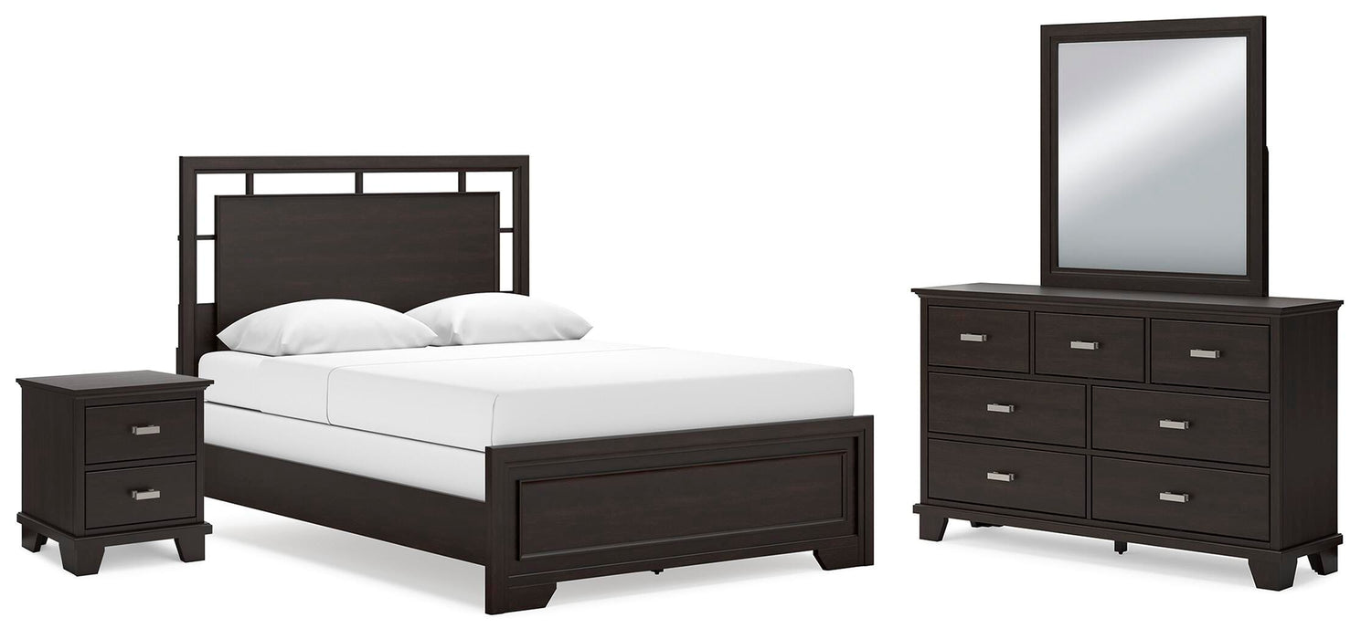 Covetown Dark Brown Bedroom Collection