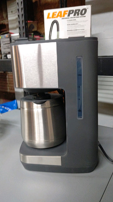 GE - 10 Cup Programmable Coffee Maker with Single Serve and Thermal Carafe - Stainless Steel - open_box