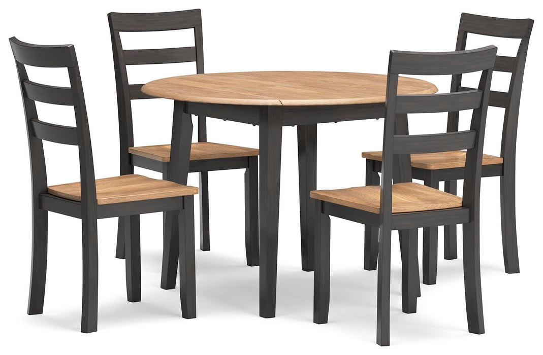 Gesthaven Natural/Brown Gesthaven Dining Table and 4 Chairs