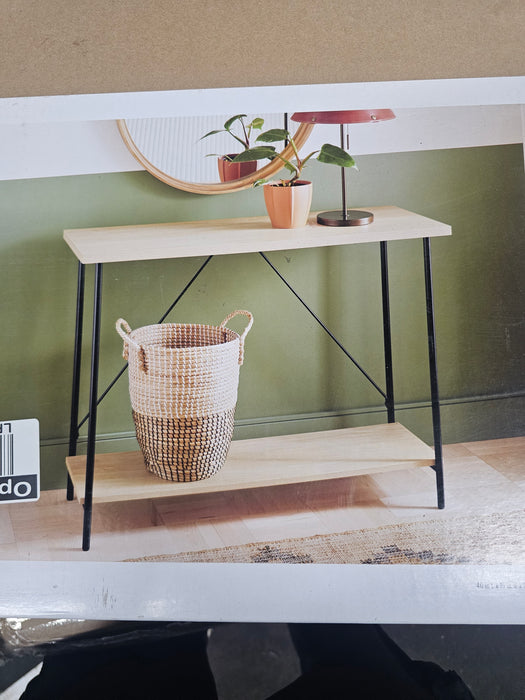 Wood and Metal Console Table Natural - Room Essentials™