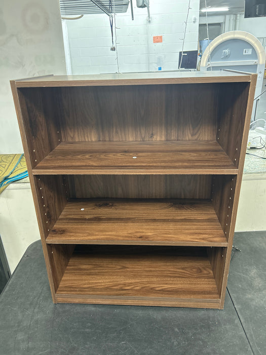 Mainstays 3-Shelf Bookcase with Adjustable Shelves, Canyon Walnut - new