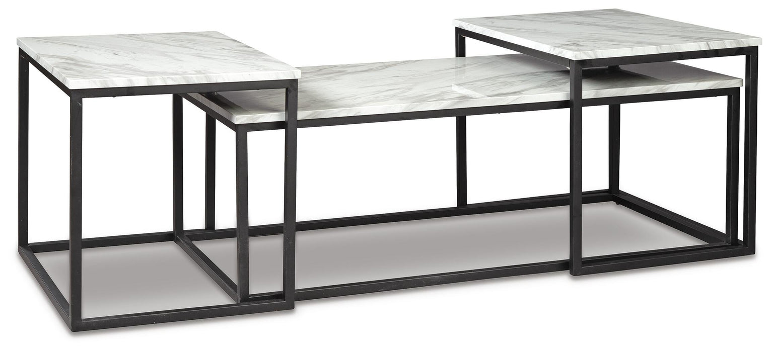 Donnesta Gray/Black Occasional Table Set (3/CN)