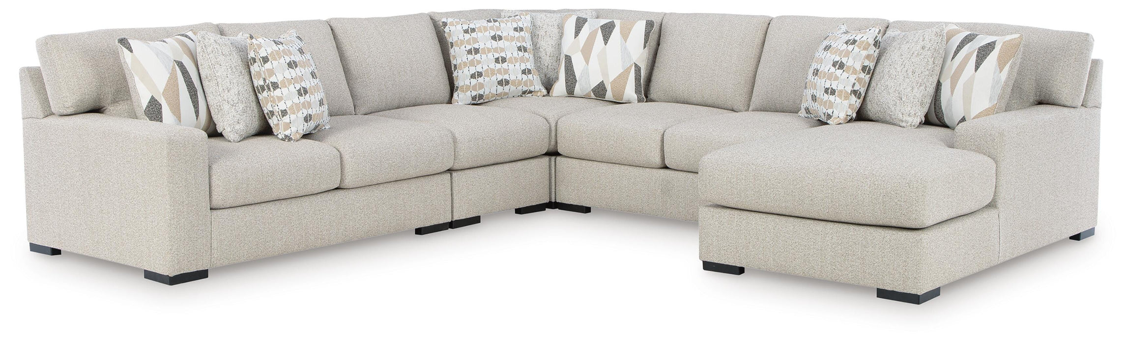 Laurelgrove Pebble Laurelgrove 5-Piece Sectional with Chaise