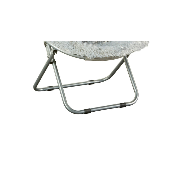 Mainstays Blair Plush Faux-Fur Kids Saucer Chair, WHITE - new
