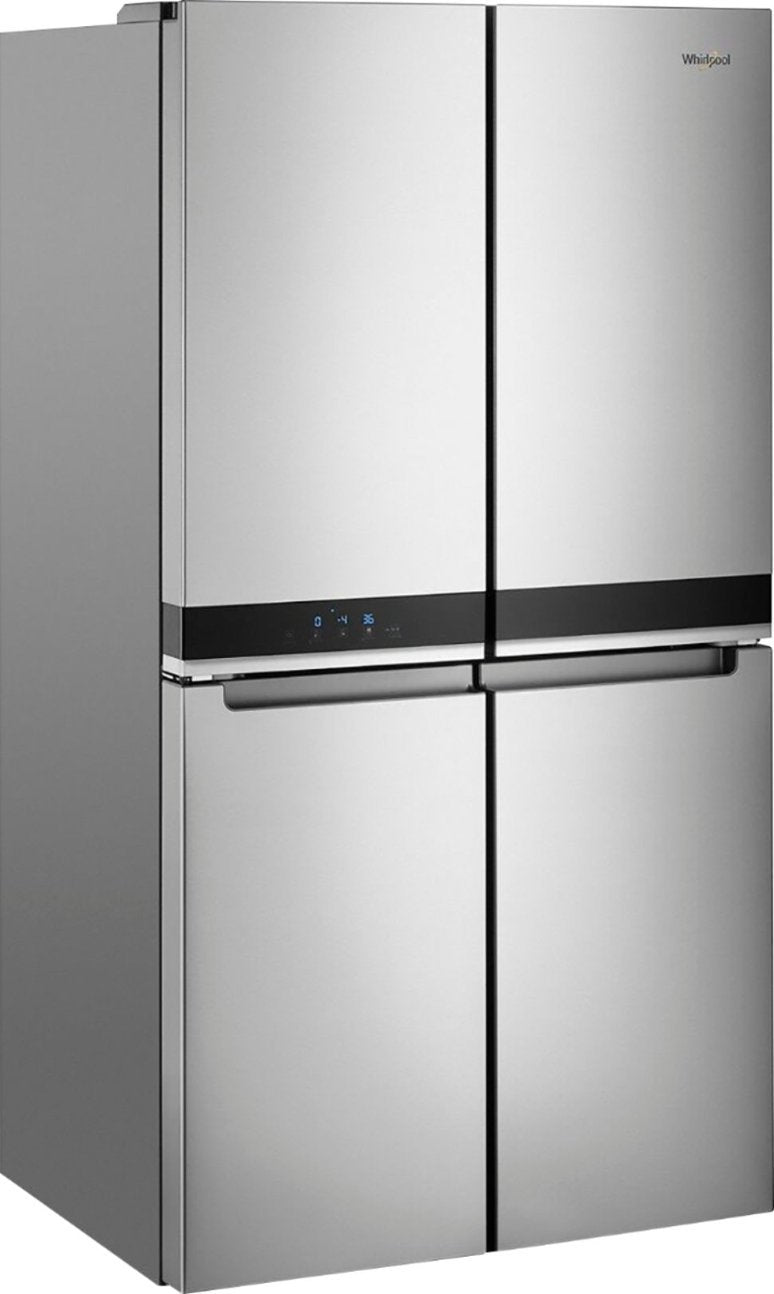 Whirlpool - 19.4 Cu. Ft. 4-Door French Door Counter-Depth Refrigerator with Flexible Organization Spaces - Stainless Steel - display_model